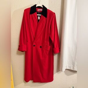 Elegant Red Trench Coat